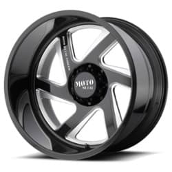 Moto Metal MO400 24x14 Blank 5 Lug/Blank 6 Lug -76 ET 117 CB Gloss Black Milled