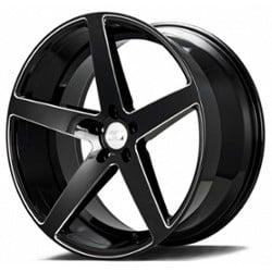 Axe Alloy 1AV ZX9 22x9 5x114.3 20 ET 74.1 CB Gloss Black Milled