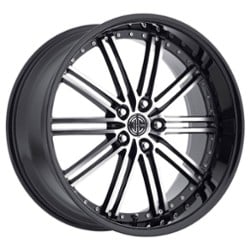 2Crave Number 33 20x8.5 5x112 35 ET 74.1 CB Gloss Black Machined