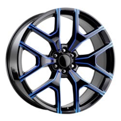 2Crave Replica RT-6 26x10 6x139.7 30 ET 78.1 CB Gloss Black / Blue Milled