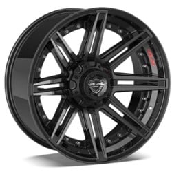 4Play 4P08 20x10 5x127/5x139.7 -24 ET 87 CB Brushed Black