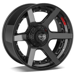 4Play 4P60 22x10 8x170 -24 ET 124.9 CB Brushed Black