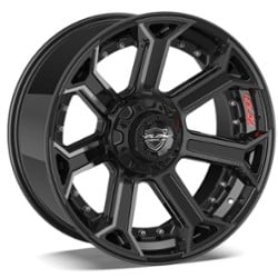 4Play 4P70 20x10 5x127/5x139.7 -24 ET 87 CB Brushed Black