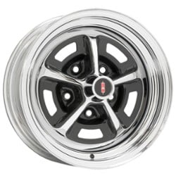 Wheel Vintiques 52 Series Oldsmobile SSI 14x7 5x120.65 9 ET 74.9 CB Chrome/Gloss Black