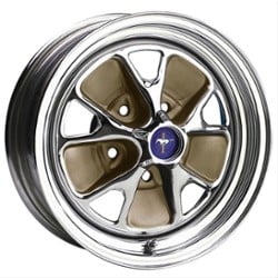 Wheel Vintiques 55 Series Ford Style Steel 14x6 5x114.3 12 ET 71.6 CB Chrome / Mocha