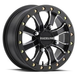 Raceline A71MB Mamba Race 14x6 4x110 0 ET 132 CB Black with Machined Accents