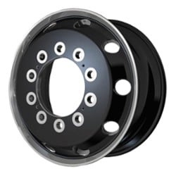 ATX AO404 Journey Front 22.5x8.25 10x11.25 144 ET 220.1 CB Satin Black With Polished Lip