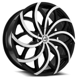 Azara AZA 504 30x9.5 Blank 5 Lug/Blank 6 Lug 15 ET 78.1 CB Gloss Black Machined