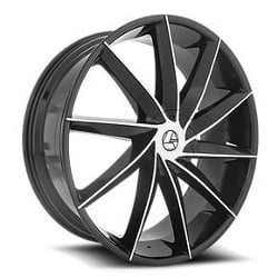 Azara AZA 506 26x9.5 5x115/5x120 34 ET 78.1 CB Gloss Black Machined