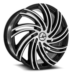 Azara AZA 514 20x8.5 5x110/5x114.3 35 ET 74.1 CB Gloss Black Machined