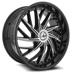 Azara AZA 516 20x8.5 5x110/5x114.3 35 ET 74.1 CB Gloss Black Machined