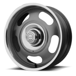 American Racing VN506 Rally 1PC 17x8 5x120.65/5x127 0 ET 78.3 CB Mag Gray Center with Polished Lip