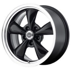 American Racing AR105M Torq Thrust M 16x7 5x100 35 ET 57.1 CB Gloss Black with Machined Lip