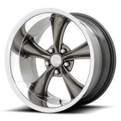 American Racing VN338 Torq Thrust Boss 18x8 5x120.65 2 ET 72.56 CB Graphite with Diamond Cut Lip