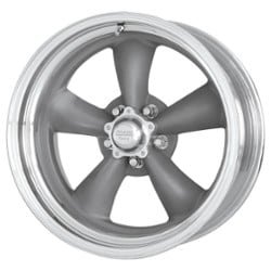 American Racing VN205 Classic Torq Thrust II 17x11 5x114.3 1 ET 83.1 CB Gray w/Polished Lip