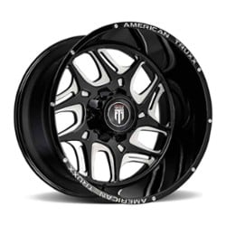 American Truxx Sweep 24x14 5x127 -76 ET 78.1 CB Black/Milled