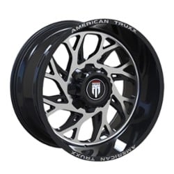 American Truxx AT1900 Sweep 20x9 6x135/6x139.7 -12 ET 106.1 CB Gloss Black Milled