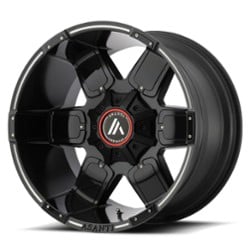 Asanti AB811 Warthog 20x10 8x180 -24 ET 124.2 CB Satin Black /Gloss Black