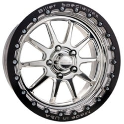 Billet Specialties Malibu Double Bead Lock 15x10 -50 to 55 ET 73 CB Polished