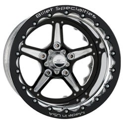 Billet Specialties Street Lite Double Bead Lock 15x10 -38 ET 61 CB Black