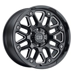 Black Rhino Hollister 17x9.5 6x120 12 ET 67.1 CB Gloss Black W/Milled Spokes