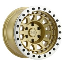 Black Rhino Primm Beadlock 17x8.5 5x114.3 -38 ET 71.6 CB Matte Gold w/Mach Ring & Black Bolts