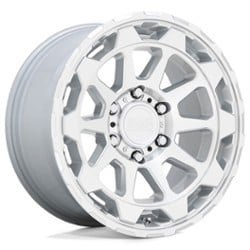 Black Rhino Rotor 17x8.5 6x139.7 12 ET 112.1 CB Gloss Silver w/Mirror Cut Face