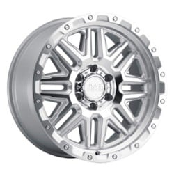 Black Rhino Alamo 20x9 6x139.7 12 ET 112.1 CB Silver W/Mirror Face & Stainless Bolts