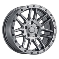 Black Rhino Arches 20x9.5 5x120 0 ET 76.1 CB Matte Gunmetal W/Black Lip Edge & Black Bolts