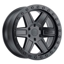 Black Rhino Attica 20x9.5 6x139.7 -18 ET 112.1 CB Matte Black with Black Bolts