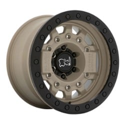 Black Rhino Avenger 17x8.5 6x139.7 -30 ET 112.1 CB Desert Sand with Black Hardware