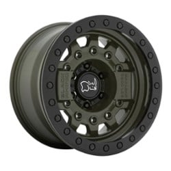 Black Rhino Avenger 17x8.5 5x127 -32 ET 71.6 CB Od Green with Black Hardware