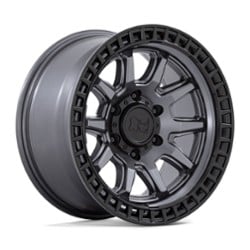 Black Rhino Calico 17x8.5 5x127 0 ET 71.5 CB Matte Gunmetal w/Matte Black Lip