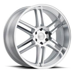 Black Rhino Katavi 22x10 5x114.3 30 ET 76.1 CB Silver with Mirror Cut Face & Lip