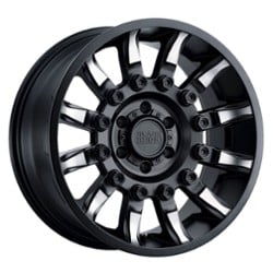 Black Rhino Mission 17x8.5 6x120 0 ET 67.1 CB Matte Black W/Machined Tinted Spokes