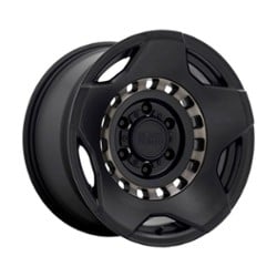 Black Rhino Muzzle 17x9 5x127 -18 ET 71.5 CB Matte Black Machined Tinted Ring