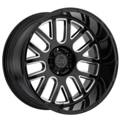 Black Rhino Pismo 18x9.5 5x139.7 0 ET 78.1 CB Gloss Black with Milled Spokes