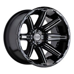 Black Rhino Rampage 20x12 8x165.1 -44 ET 125.1 CB Gloss Black w/Milled Spokes