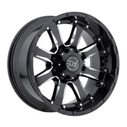 Black Rhino Sierra 17x9 5x127 -12 ET 78 CB Gloss black with Milled Spokes