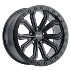 Black Rhino Trabuco 20x10 5x127 30 ET 71.6 CB Matte Black with Black Bolts