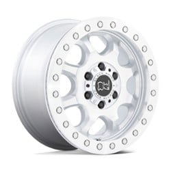 Black Rhino Venture Beadlock 17x8 6x130 38 ET 84.1 CB Gloss Silver w/Machined Face