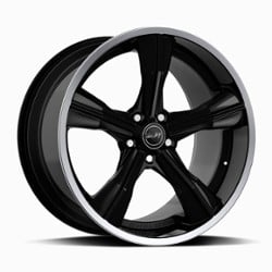 Carroll Shelby CS 11 20x9.5 5x114.3 40 ET 70.7 CB Black w/Polished Lip