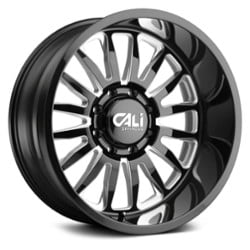 Cali Off-Road Summit 9110 24x14 5x127 -76 ET 71.5 CB Gloss Black Milled Spokes