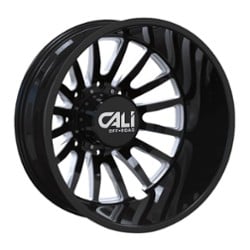 Cali Off-Road Summit Dually 9110D Rear 20x8.25 8x165.1 -232 ET 121.3 CB Gloss Black Milled Spokes