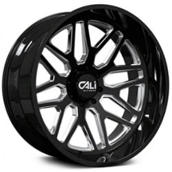 Cali Off-Road Invader 9115 24x14 6x135 -76 ET 87.1 CB Gloss Black/Milled Spokes