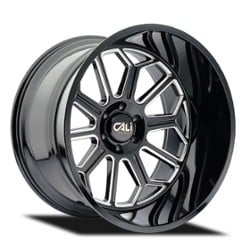 Cali Off-Road 9117 Auburn 24x14 6x135 -76 ET 87.1 CB Black Milled