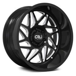 Cali Off-Road Gemini 9112 24x14 8x170 -76 ET 125.2 CB Gloss Black/Milled Spokes