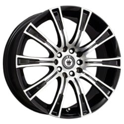 Konig Crown 16x7.5 5x110/5x115 40 ET 73.1 CB Gloss Black / Machined Face