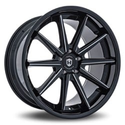 Curva C24 20x10.5 Blank 5 Lug 35 ET 73.1 CB Black with Milled Windows