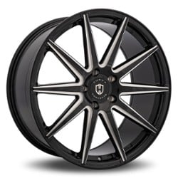 Curva C49 20x10.5 5x112 40 ET 66.6 CB Black with Milled Windows